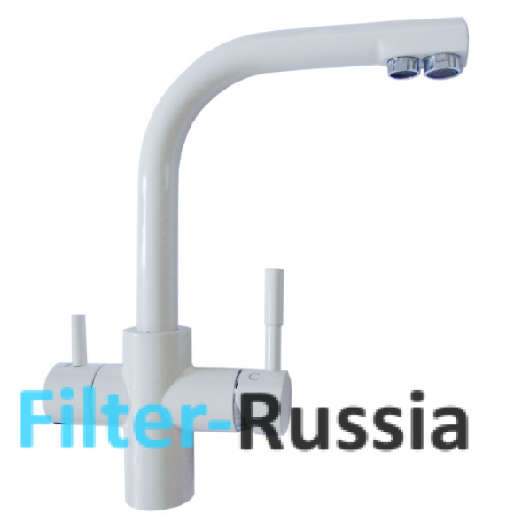 Комбинированный кран atoll NKD0212WE-L белый